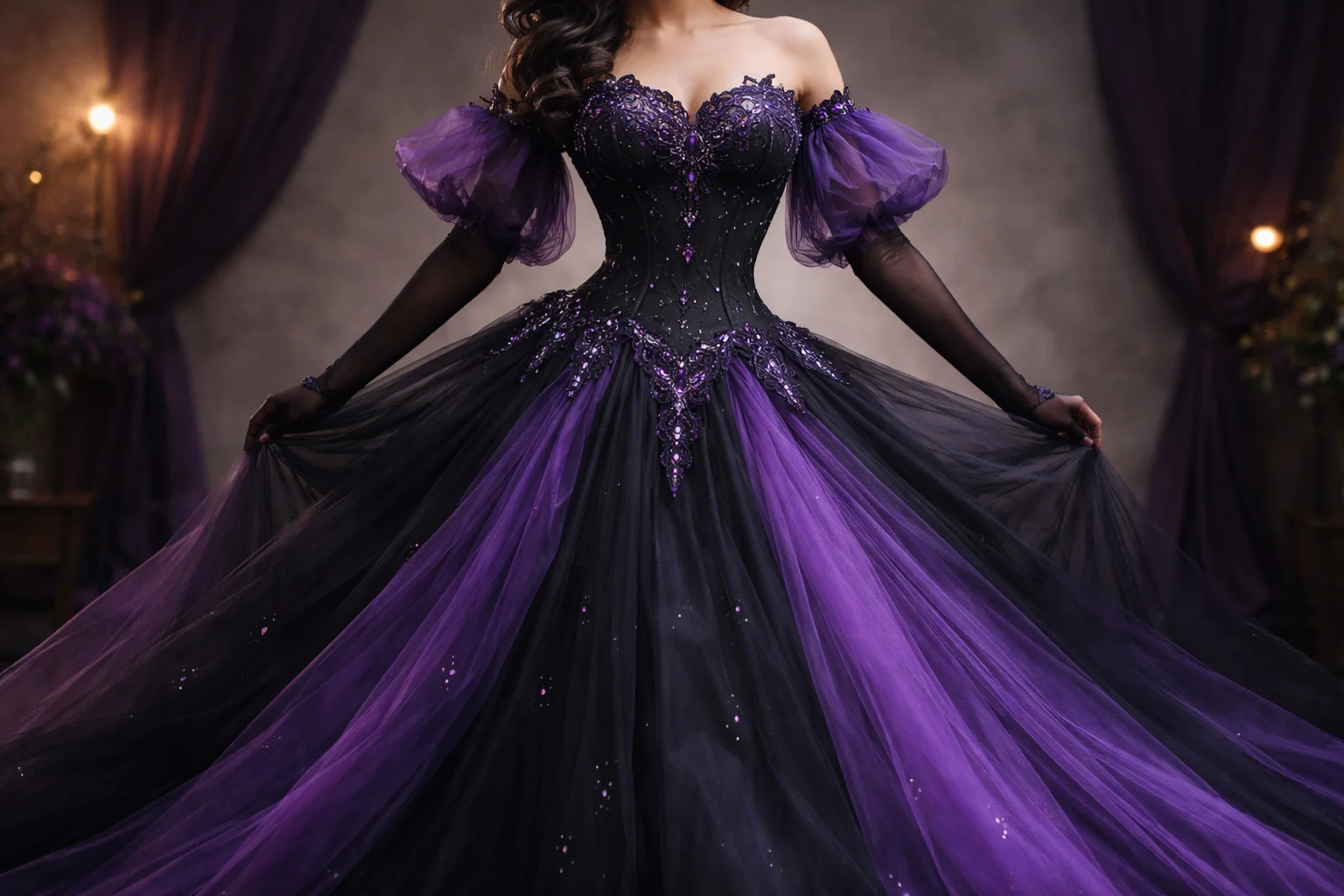 Black and Purple Dress Drifblim